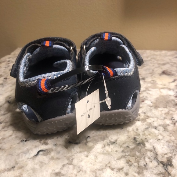 NWT - Blue and Orange Sandal - Size 4 - Picture 4 of 4
